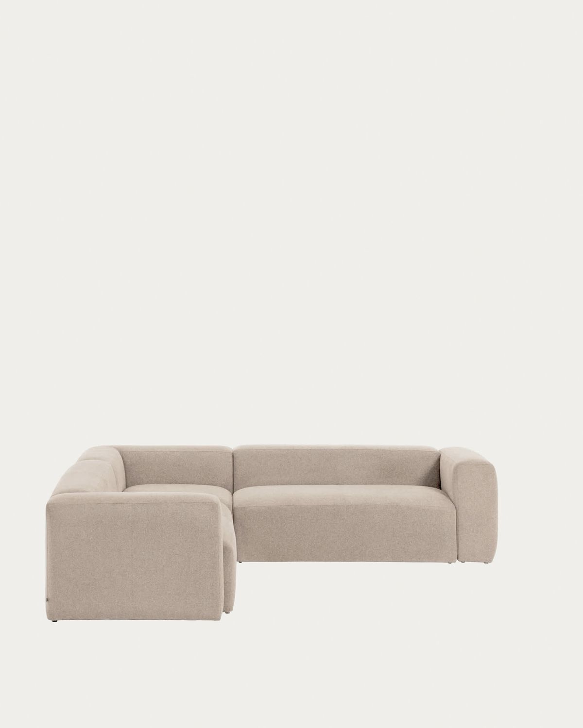 Sofá rinconero Blok 5 plazas de chenilla beige 320 x 290 cm / 290 x 320 cm FSC Mix Credit