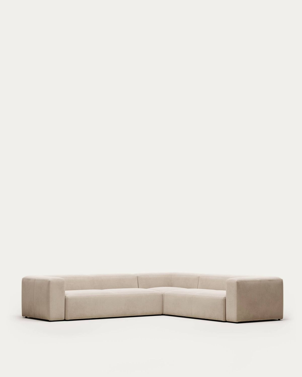 Sofá rinconero Blok 5 plazas de chenilla beige 320 x 290 cm / 290 x 320 cm FSC Mix Credit