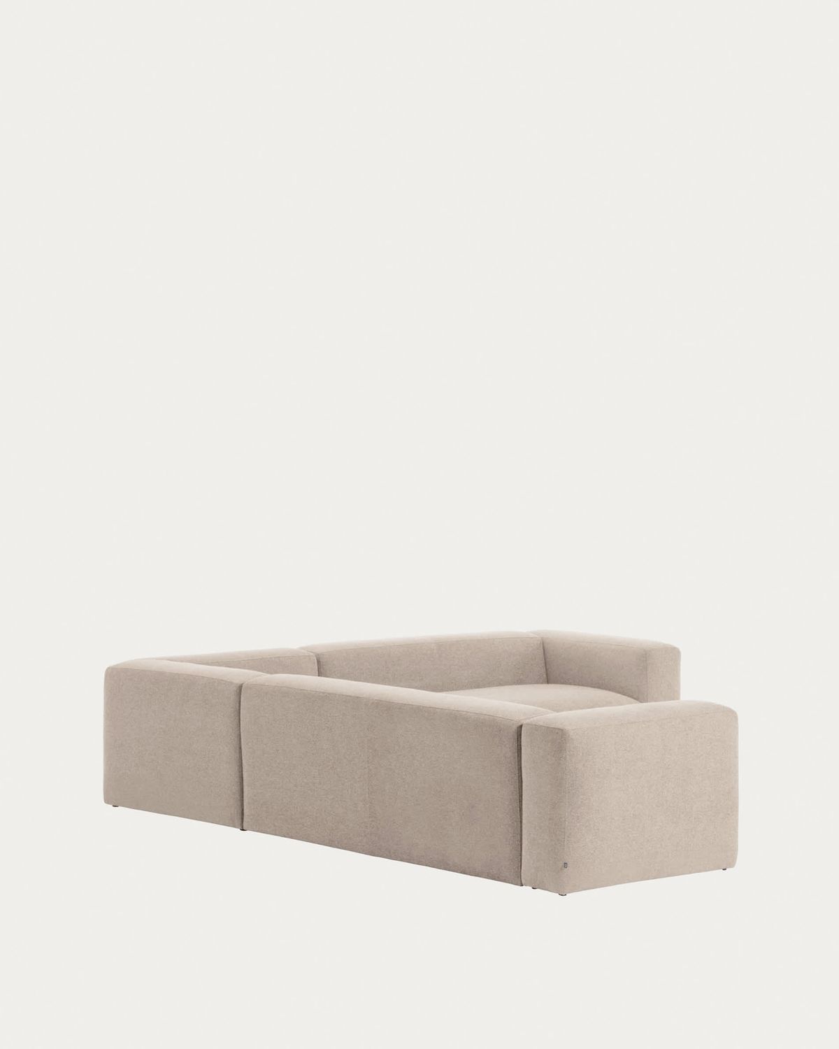 Sofá rinconero Blok 5 plazas de chenilla beige 320 x 290 cm / 290 x 320 cm FSC Mix Credit