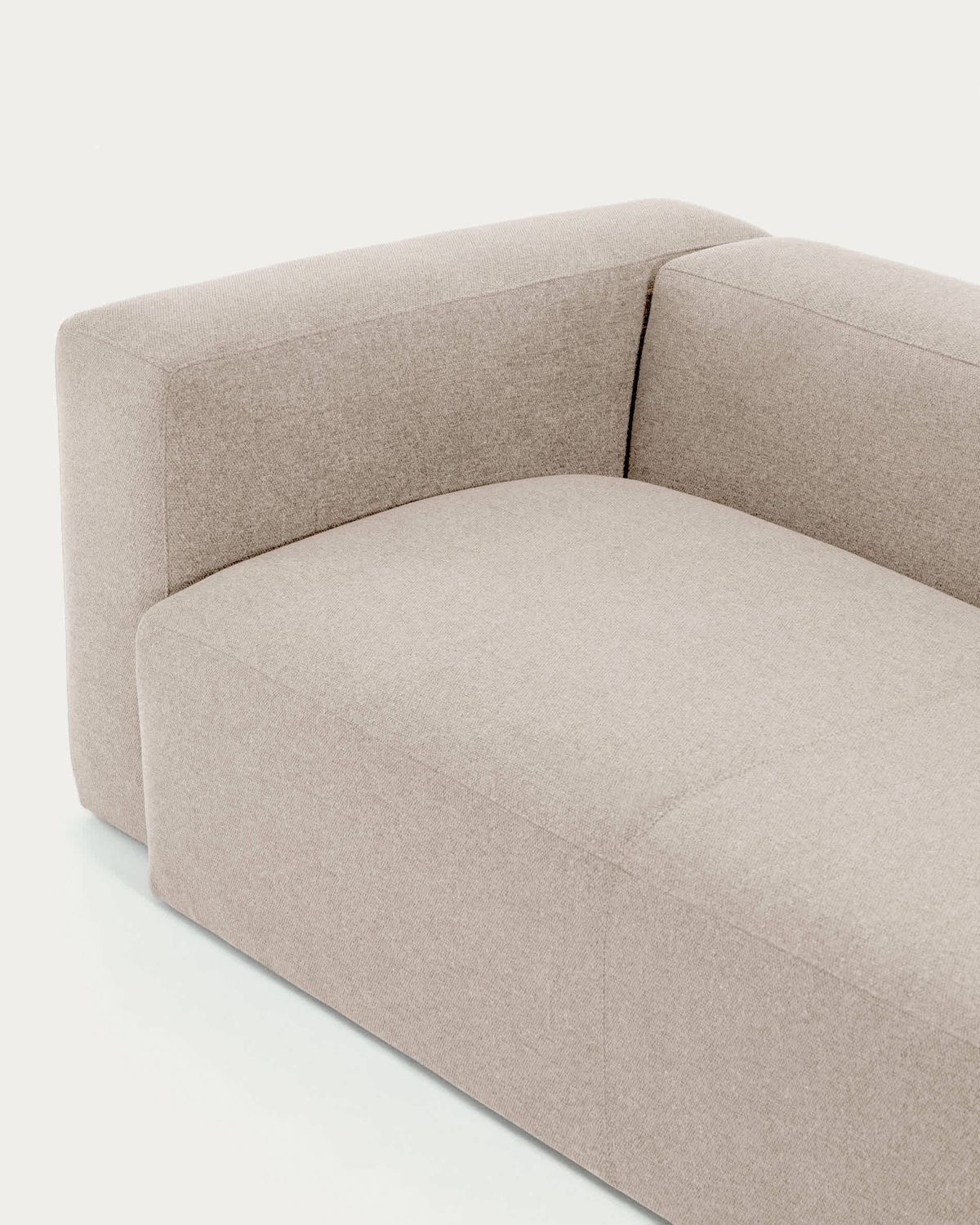 Sofá rinconero Blok 5 plazas de chenilla beige 320 x 290 cm / 290 x 320 cm FSC Mix Credit