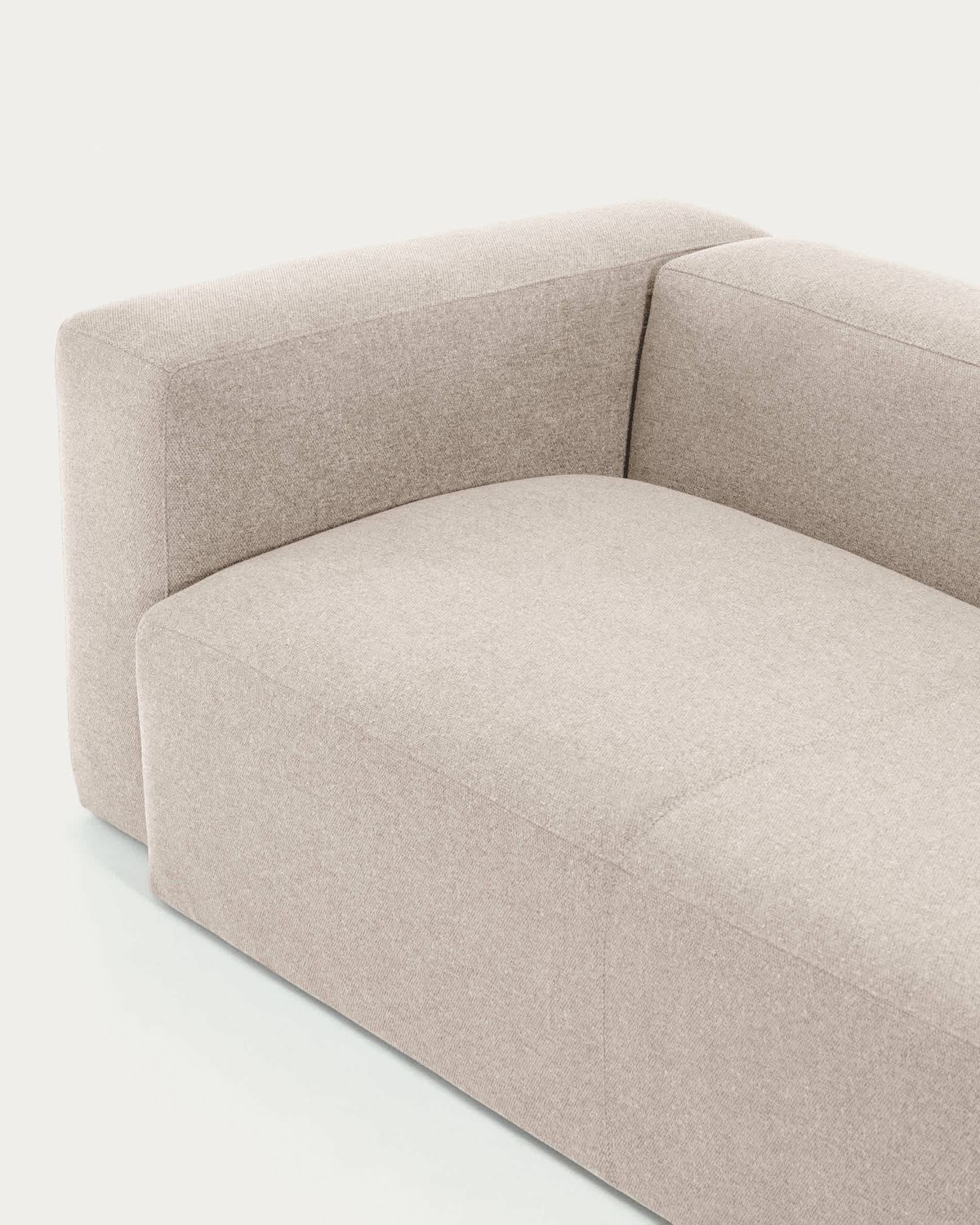 Sofá rinconero Blok 5 plazas de chenilla beige 320 x 290 cm / 290 x 320 cm FSC Mix Credit