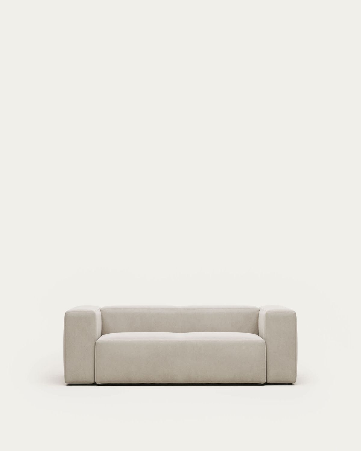 Sofá Blok 2 plazas de chenilla beige 210 cm FSC Mix Credit