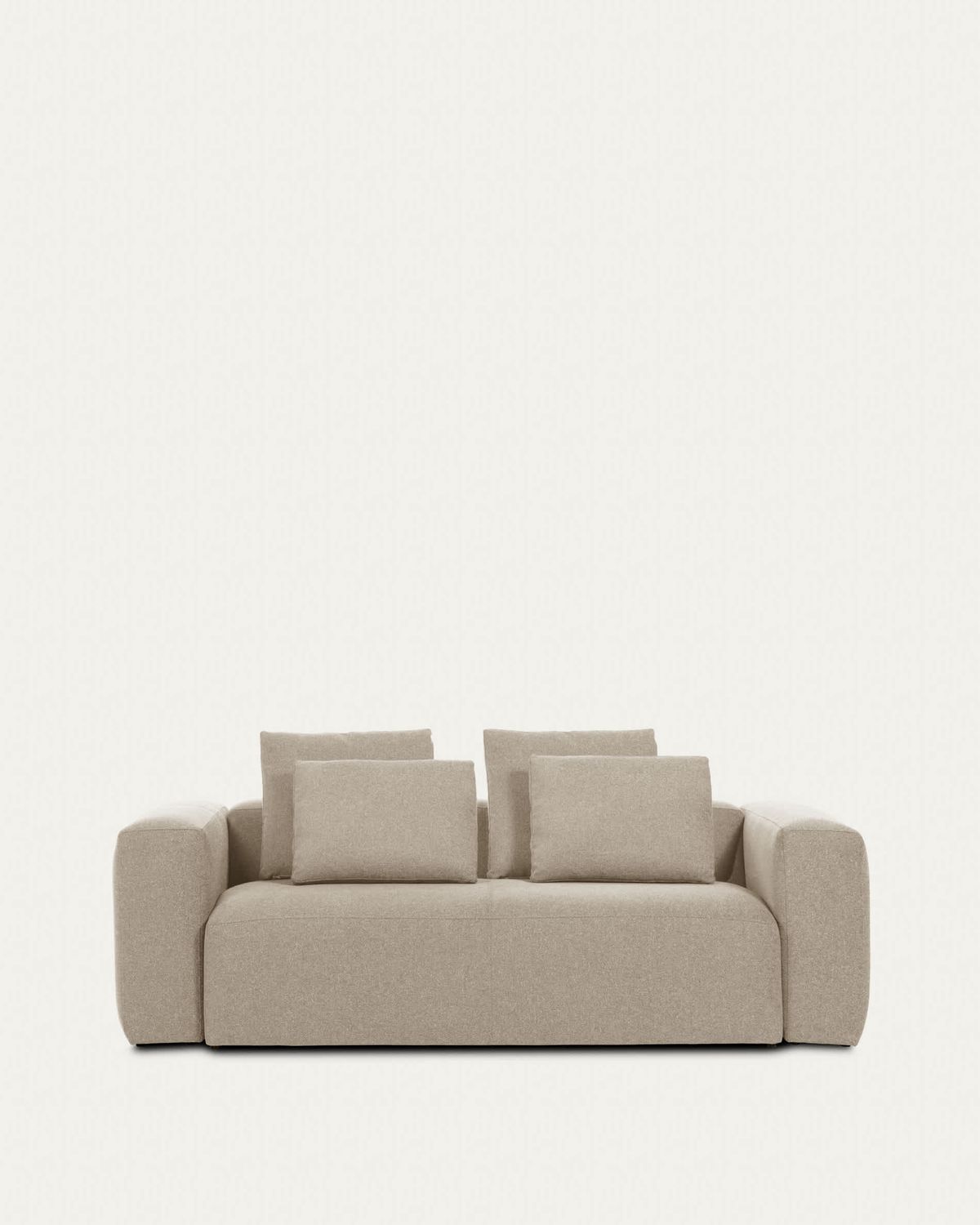 Sofá Blok 2 plazas de chenilla beige 210 cm FSC Mix Credit