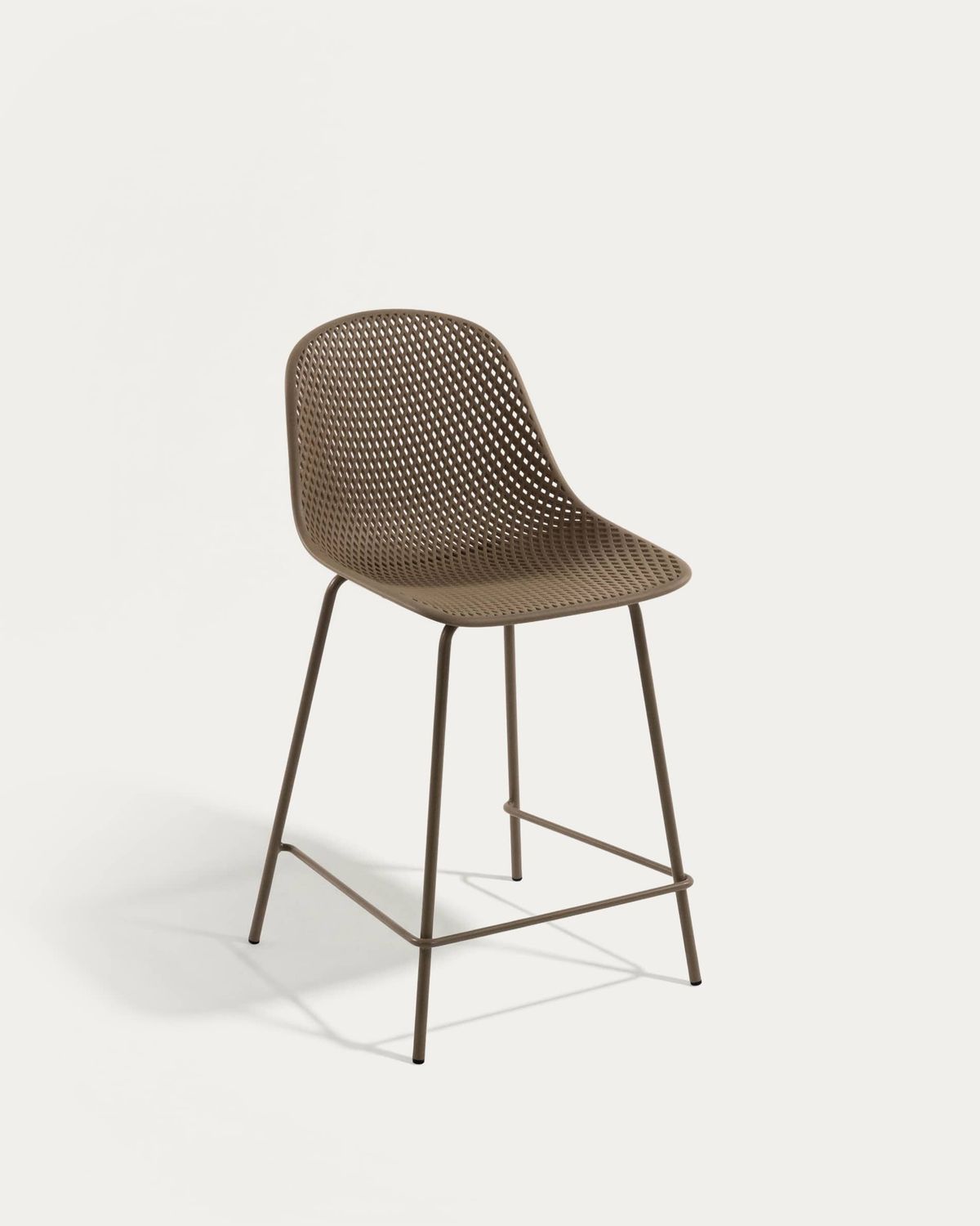 Taburete exterior Quinby beige altura 65 cm