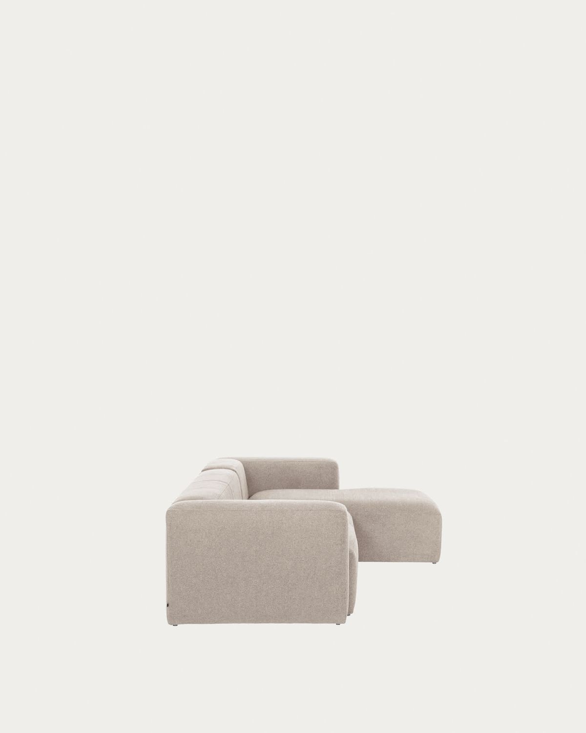 Sofá Blok 3 plazas de chenilla chaise longue derecho beige 300 cm FSC Mix Credit