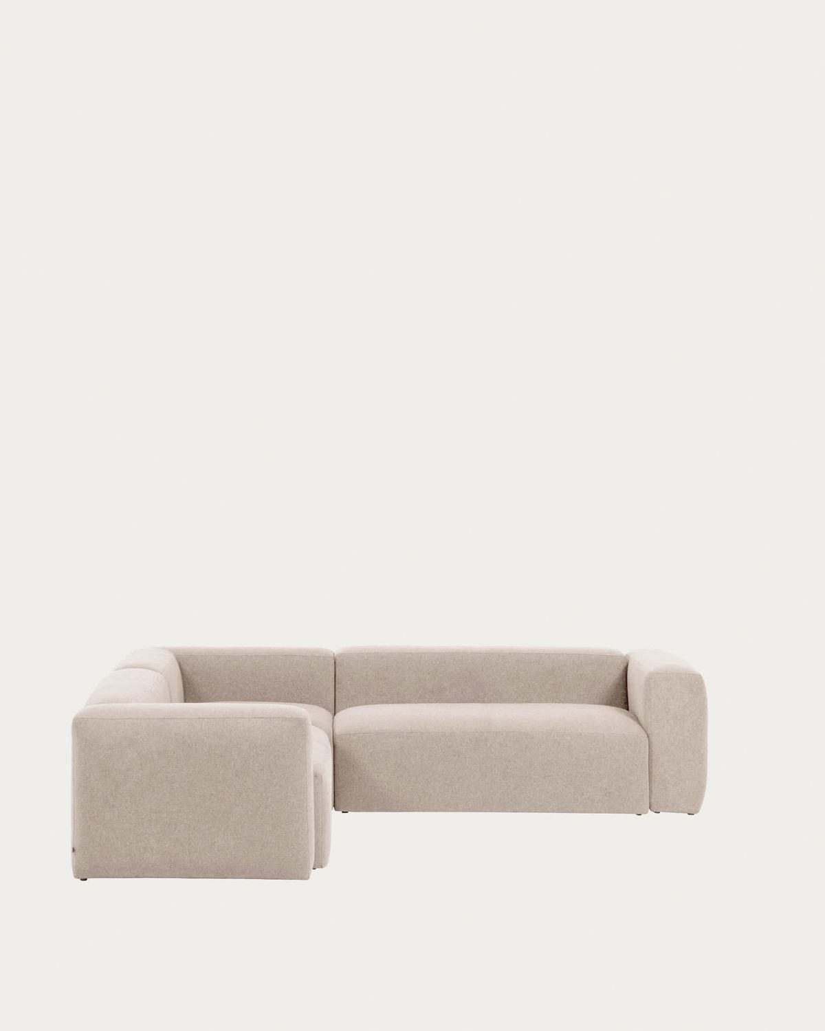 Sofá rinconero Blok 4 plazas de chenilla beige 290 x 290 cm FSC Mix Credit