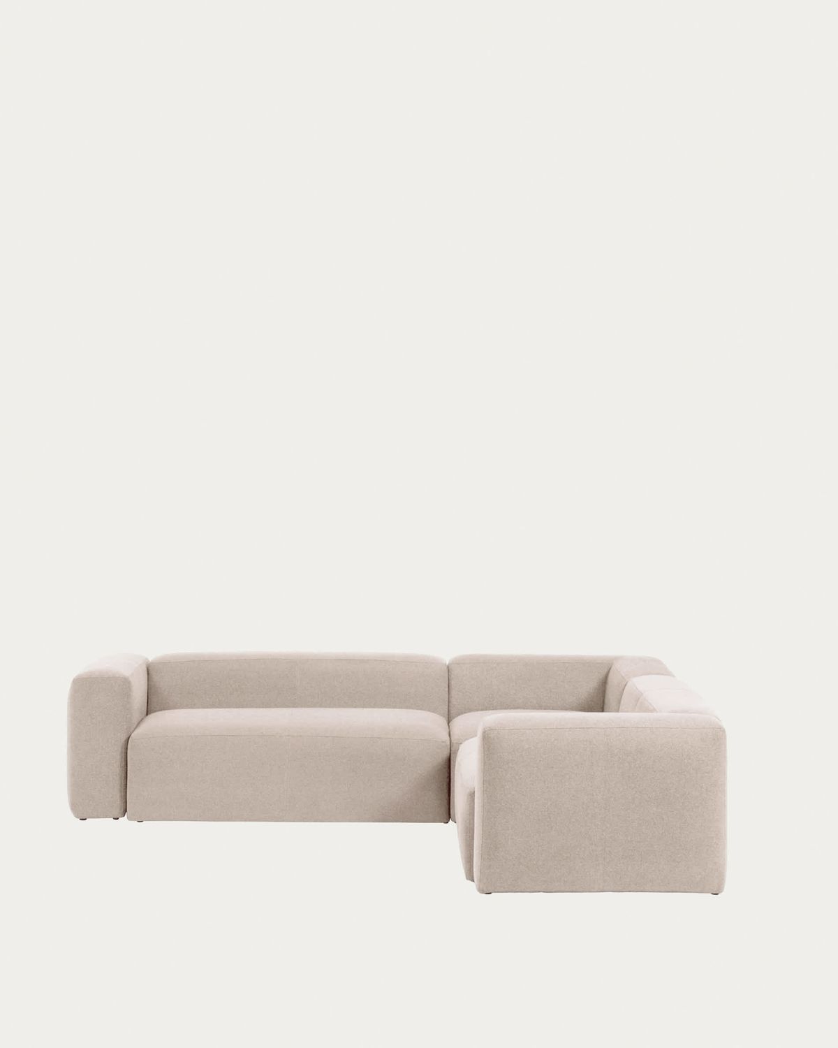 Sofá rinconero Blok 4 plazas de chenilla beige 290 x 290 cm FSC Mix Credit