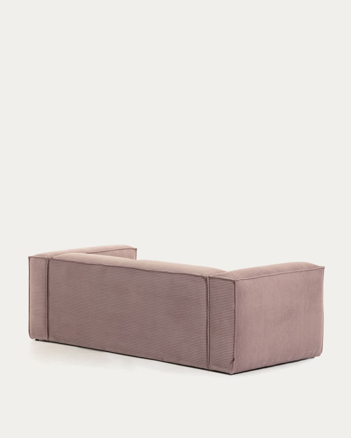 Sofá Blok 3 plazas de pana gruesa rosa 240 cm FSC Mix Credit