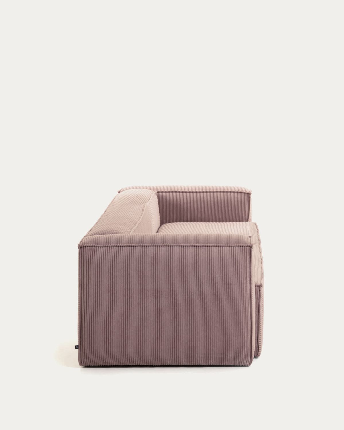 Sofá Blok 3 plazas de pana gruesa rosa 240 cm FSC Mix Credit
