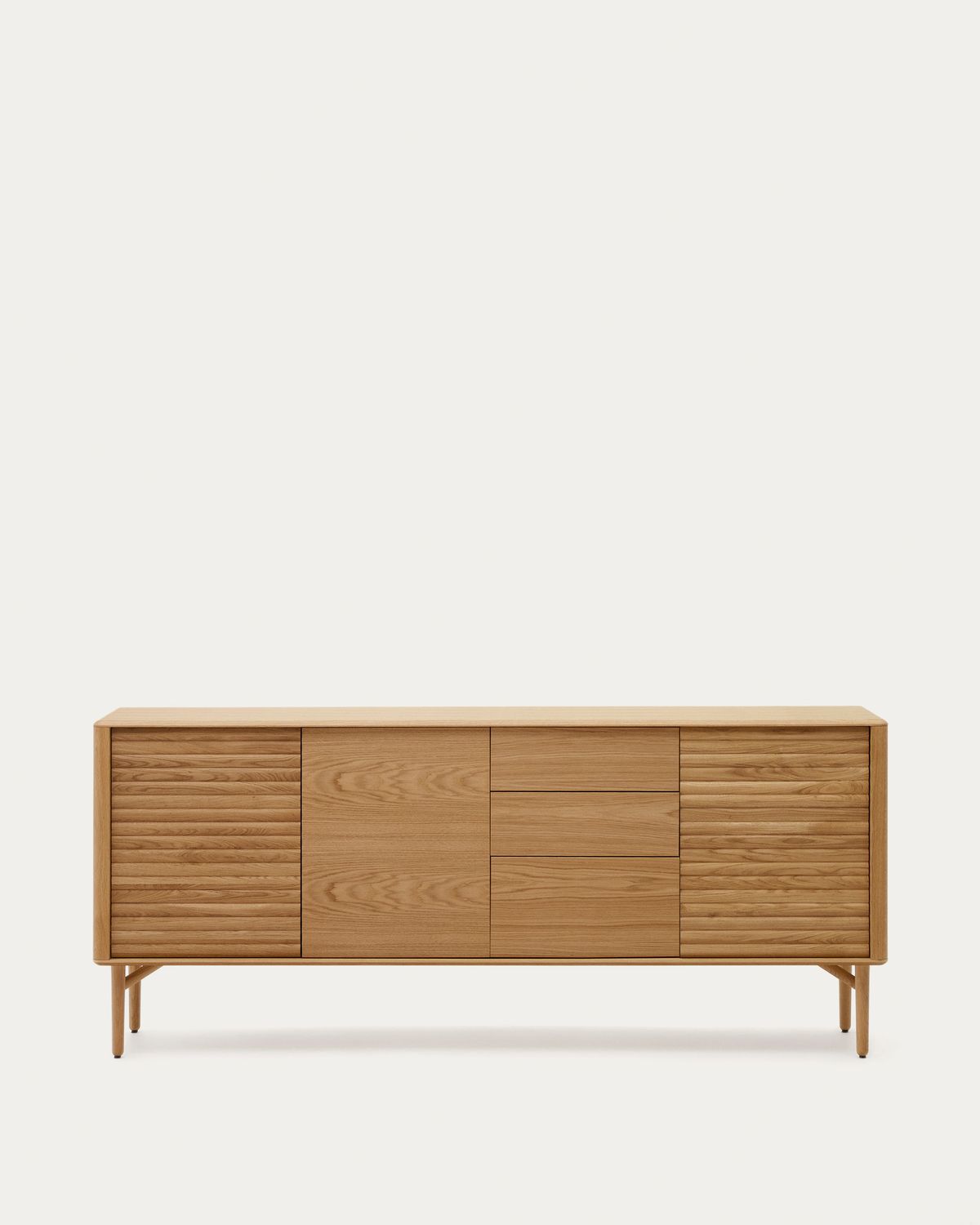 Aparador Lenon 3 puertas y 3 cajones de madera y chapa de roble 200 x 86 cm FSC MIX Credit