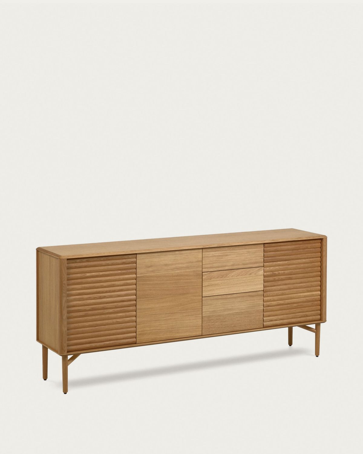 Aparador Lenon 3 puertas y 3 cajones de madera y chapa de roble 200 x 86 cm FSC MIX Credit