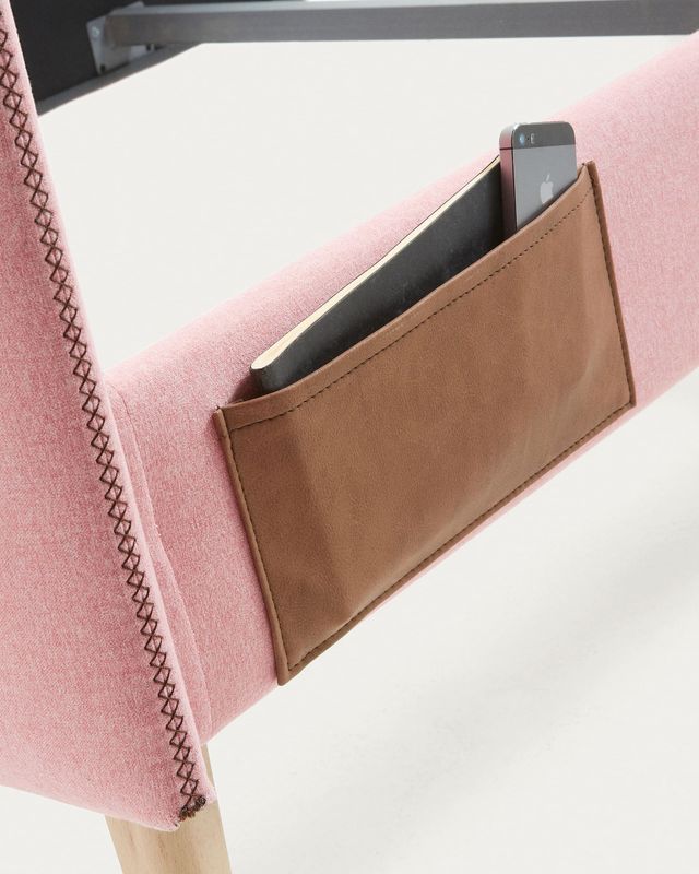 Funda cama Dyla rosa para colchón de 90 x 190 cm