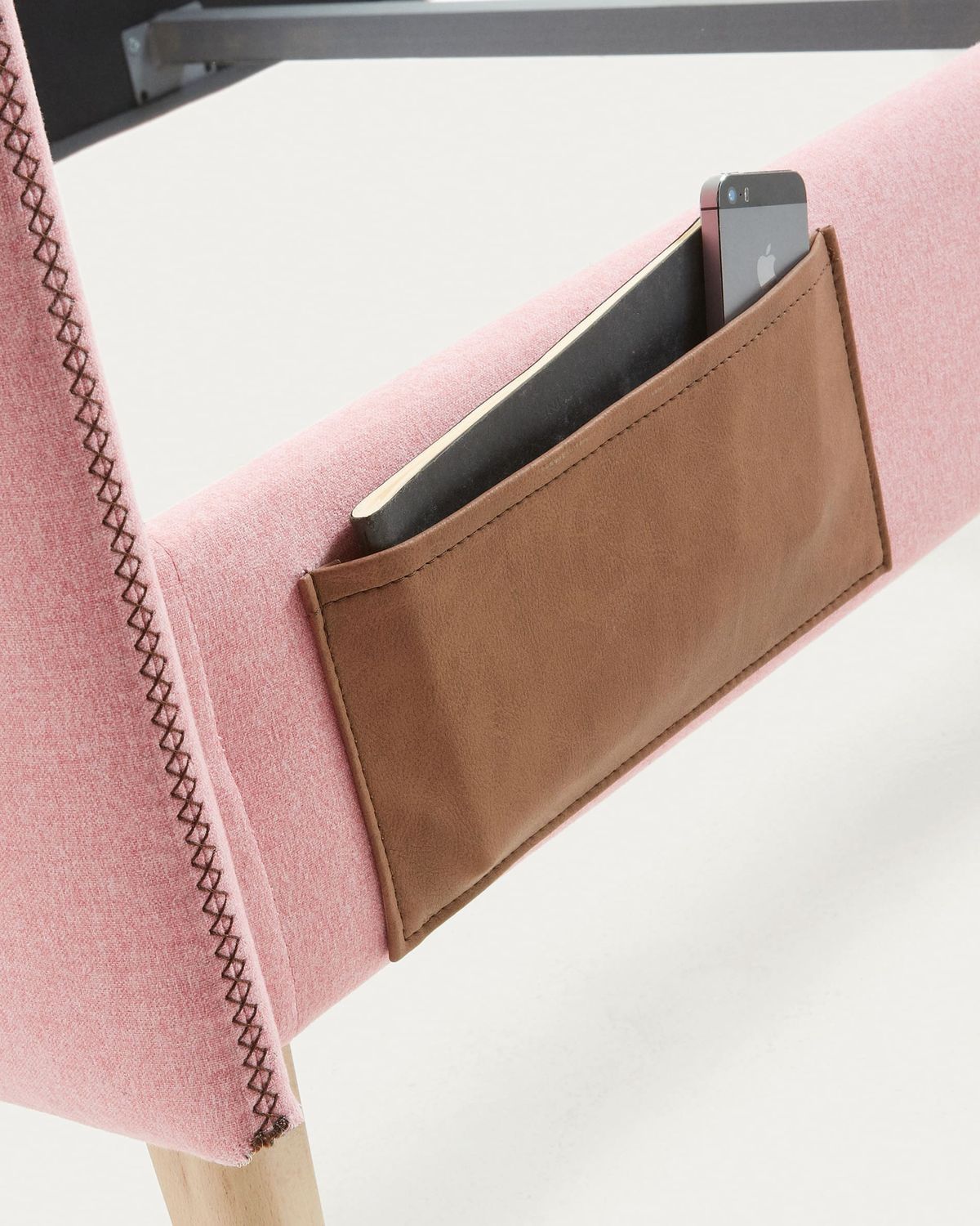 Funda cama Dyla rosa para colchón de 90 x 190 cm