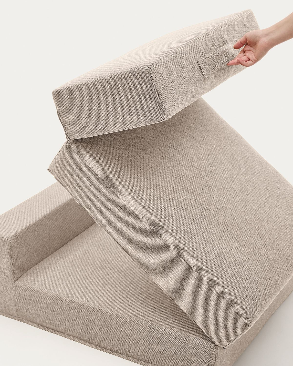 Puf cama convertible Arty beige 70 x 89 (200) cm