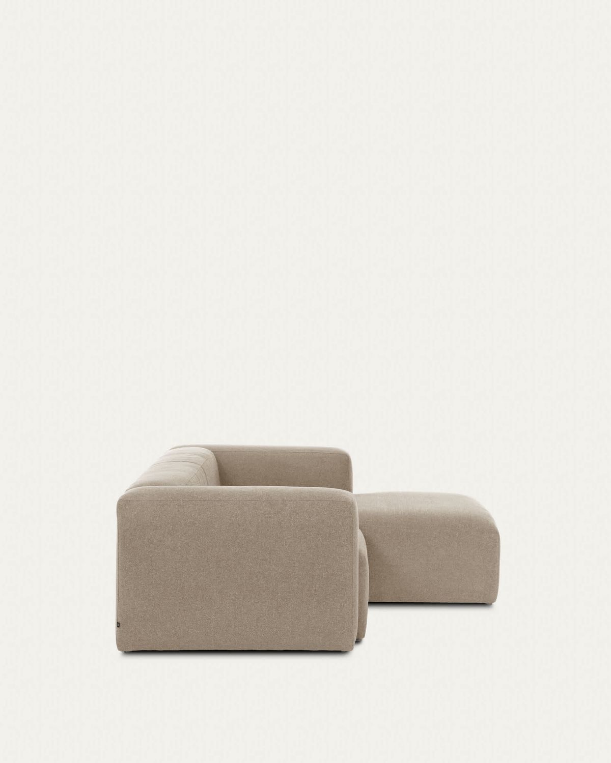 Sofá Blok 2 plazas de chenilla chaise longue derecho beige 240 cm FSC Mix Credit