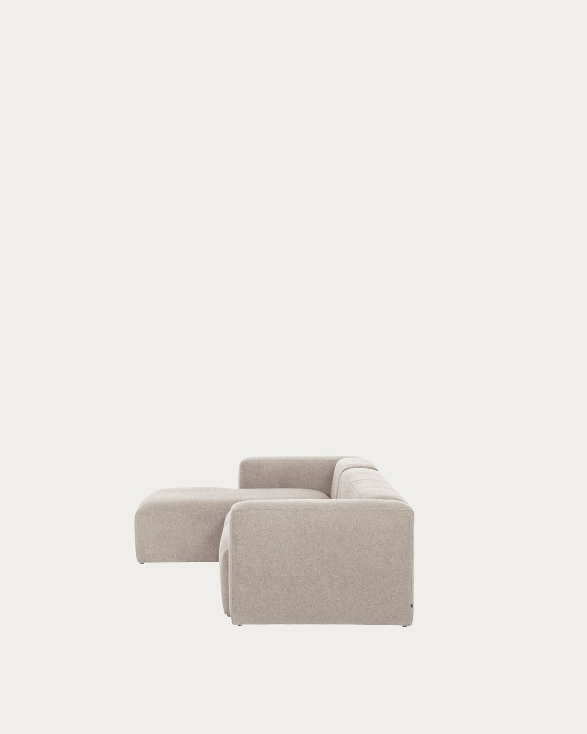Sofá Blok 3 plazas de chenilla chaise longue izquierdo beige 300 cm FSC Mix Credit