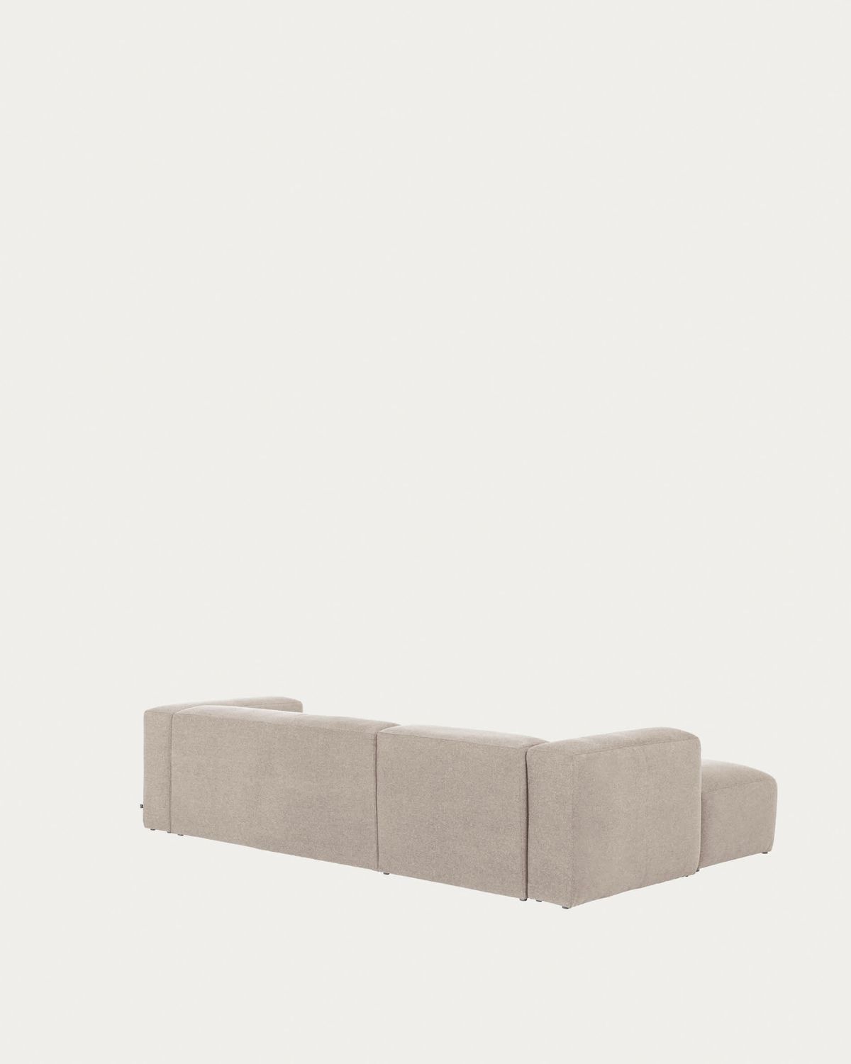Sofá Blok 3 plazas de chenilla chaise longue izquierdo beige 300 cm FSC Mix Credit