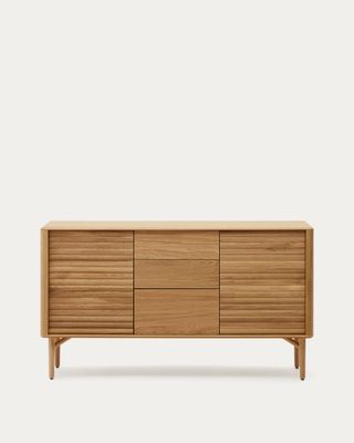 Aparador Lenon 2 puertas y 3 cajones de madera y chapa de roble 155 x 86 cm FSC MIX Credit