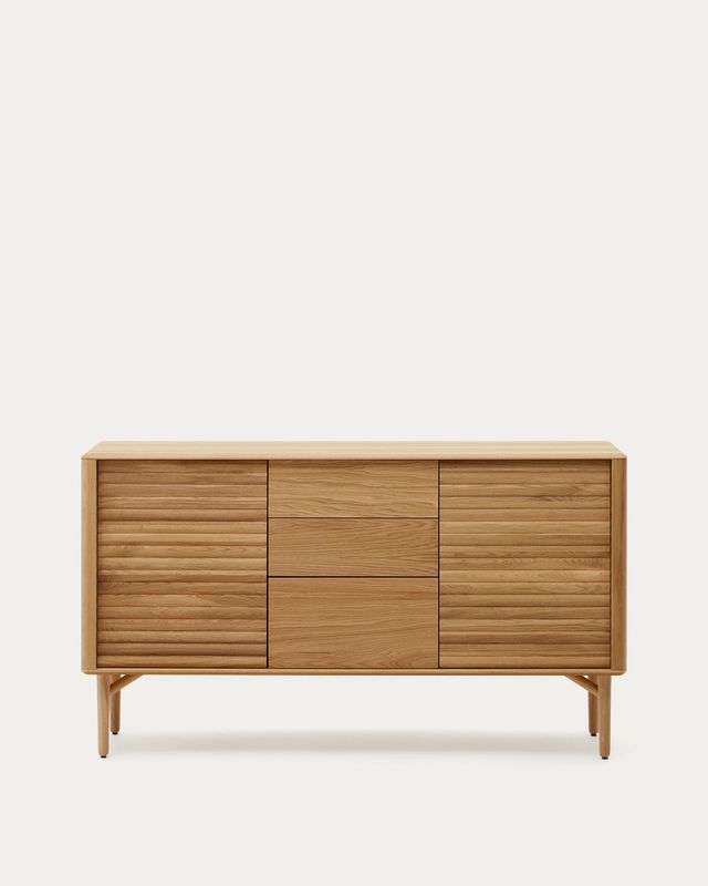 Aparador Lenon 2 puertas y 3 cajones de madera y chapa de roble 155 x 86 cm FSC MIX Credit
