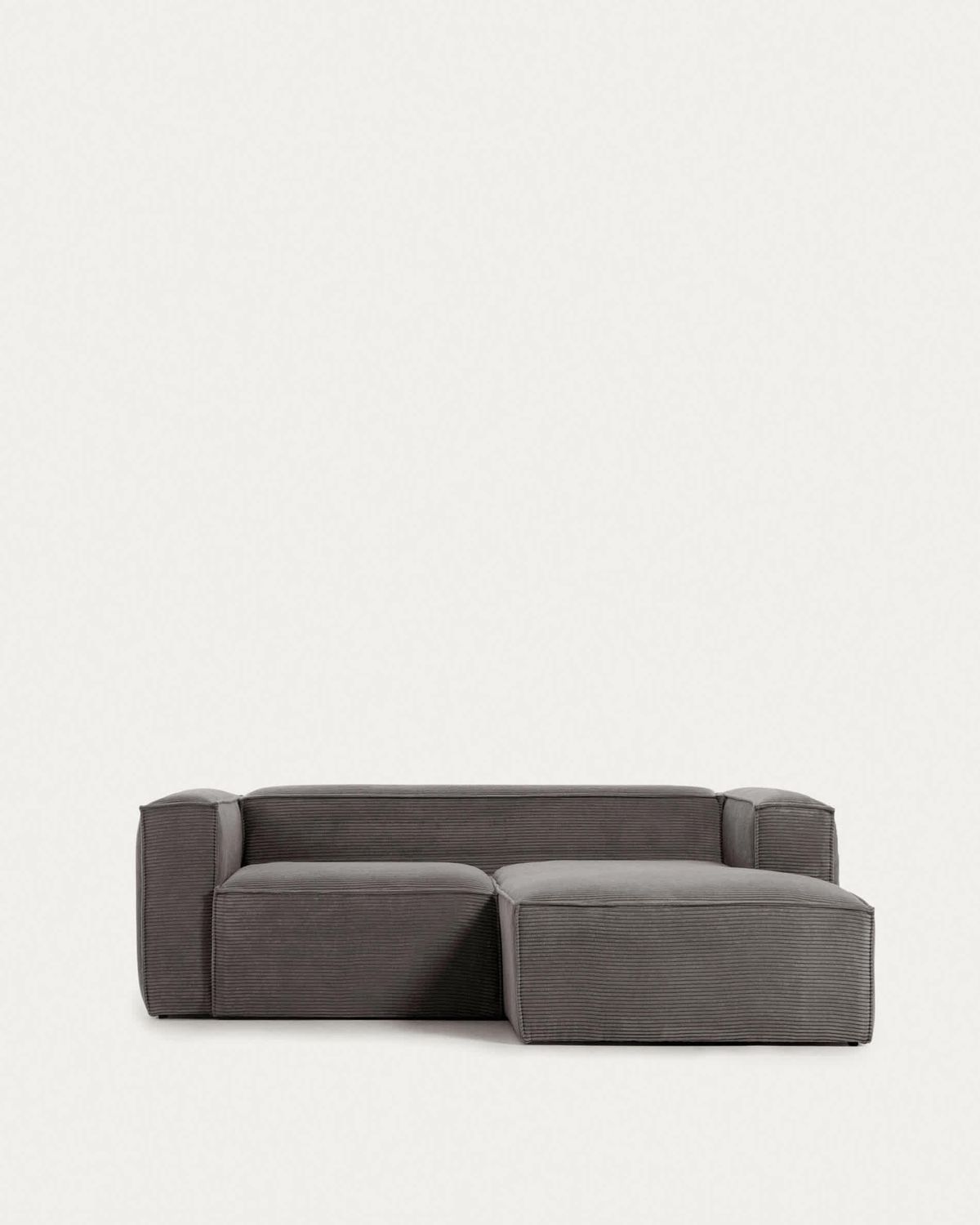 Sofá Blok 2 plazas pana gruesa chaise longue derecho gris 240 cm FSC Mix Credit