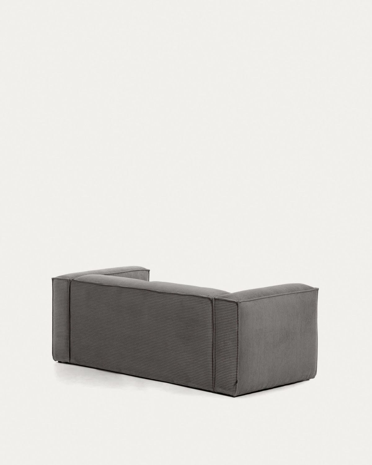 Sofá Blok 2 plazas pana gruesa chaise longue derecho gris 240 cm FSC Mix Credit