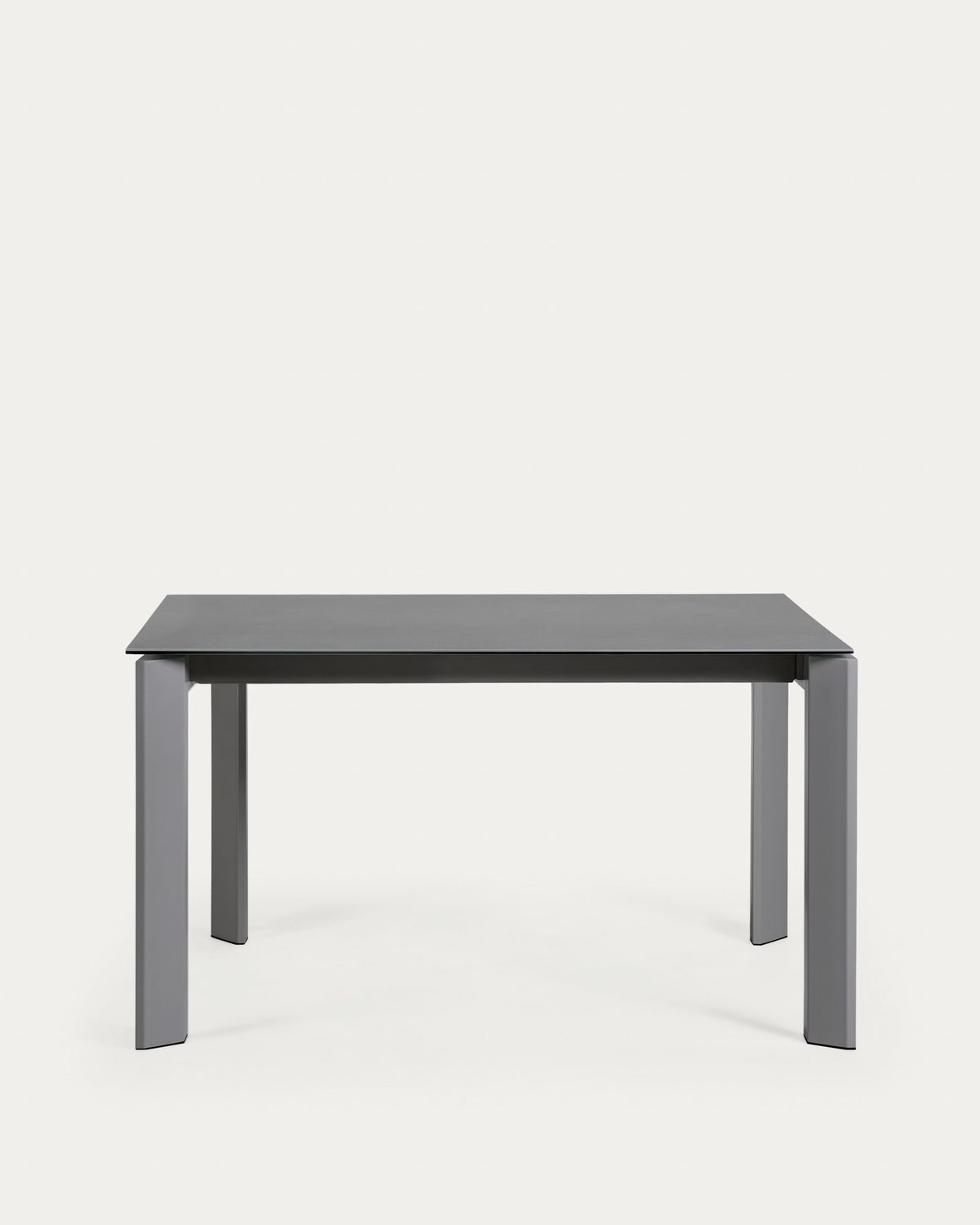 Mesa extensible Axis porcelánico acabado Vulcano Roca patas acero gris oscuro 140 (200) cm
