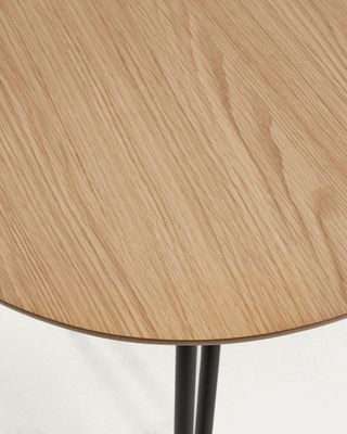 Mesa extensible Novac 170 (320) x 100 cm chapa de roble patas de acero acabado negro