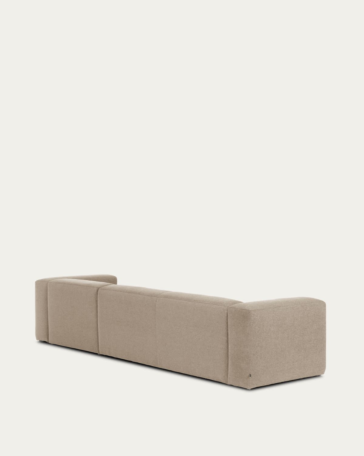 Sofá Blok 4 plazas de chenilla chaise longue derecho beige 330 cm FSC Mix Credit