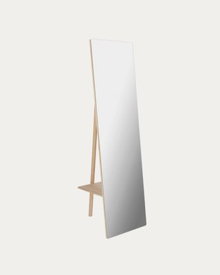 Espejo perchero de pie Keisy madera maciza abedul 45 x 160 cm