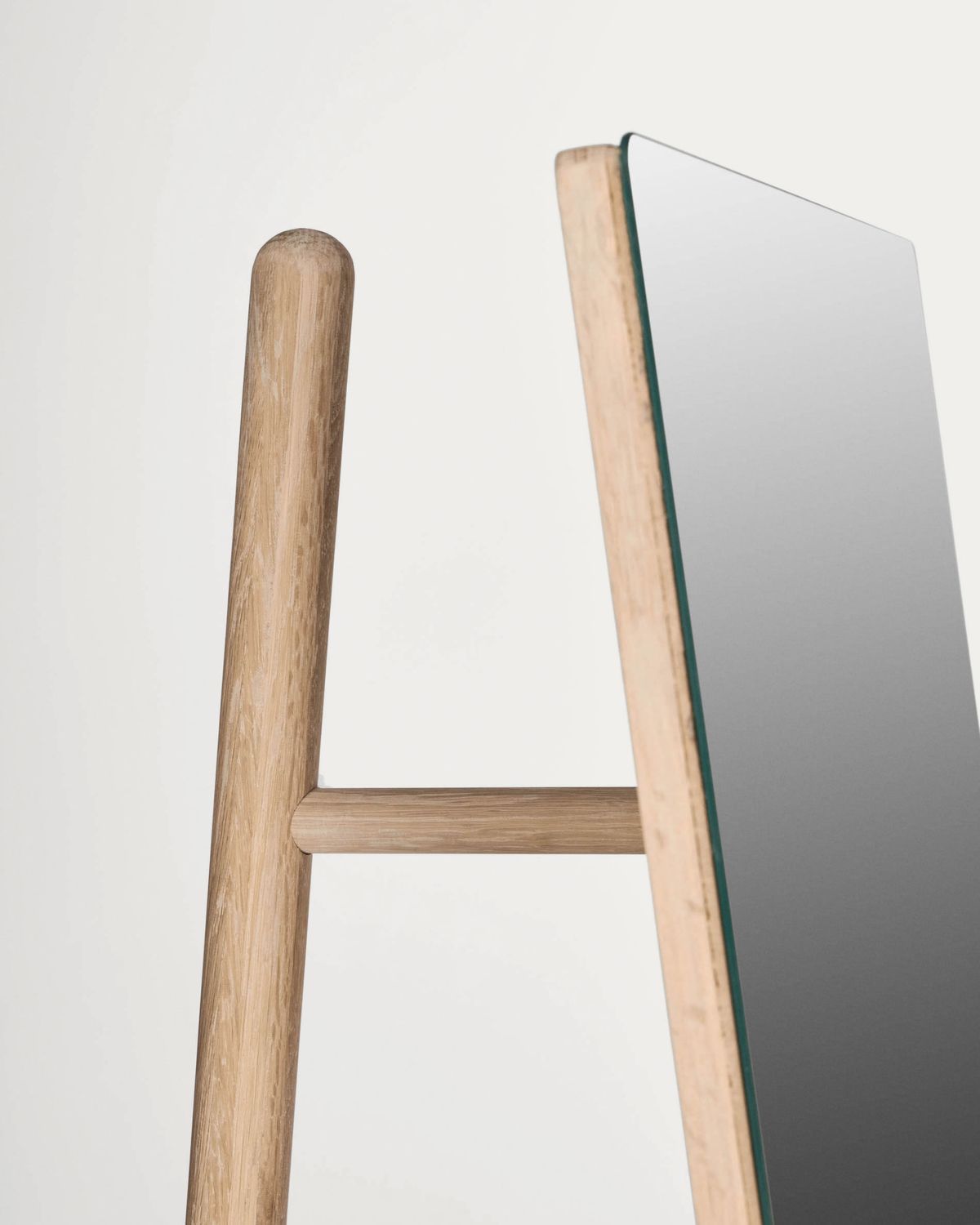 Espejo perchero de pie Keisy madera maciza abedul 45 x 160 cm