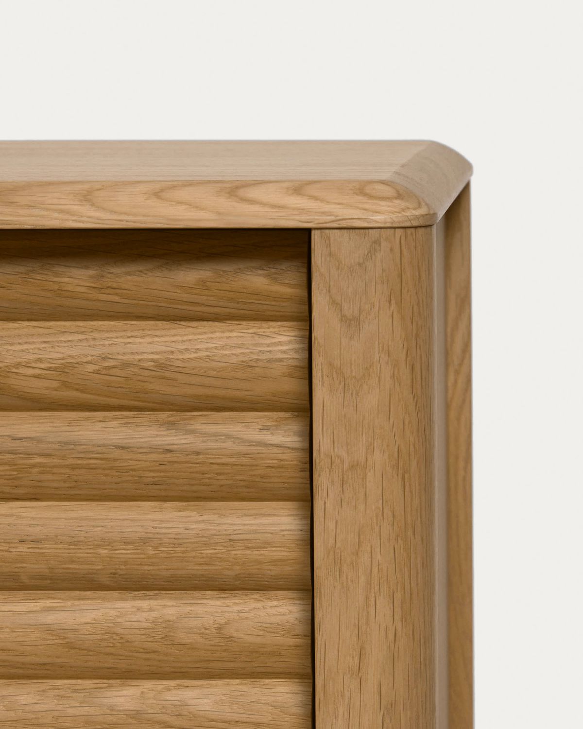 Mueble TV Lenon 2 puertas de madera maciza y chapa de roble 200 x 57 cm FSC MIX Credit