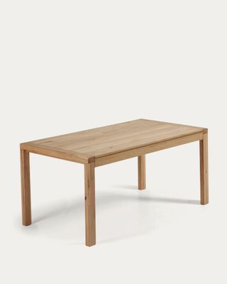 Mesa extensible Briva chapa de roble acabado natural 180 (230) x 90 cm