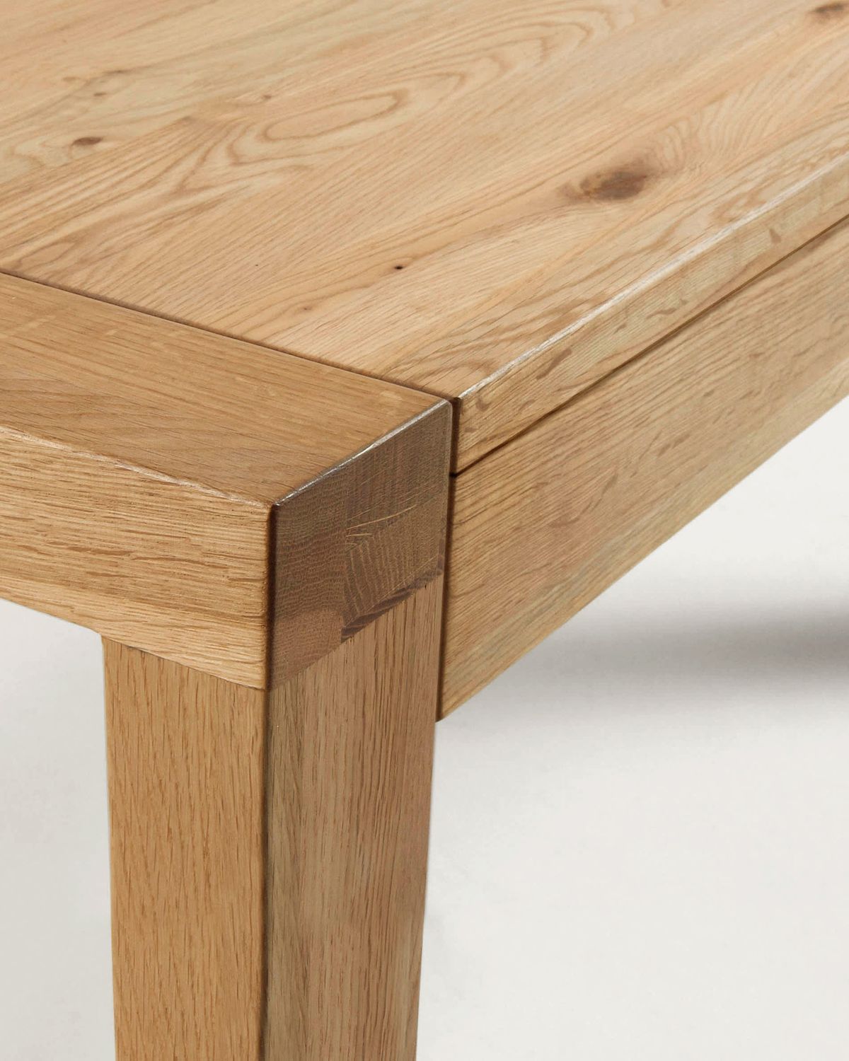 Mesa extensible Briva chapa de roble acabado natural 180 (230) x 90 cm