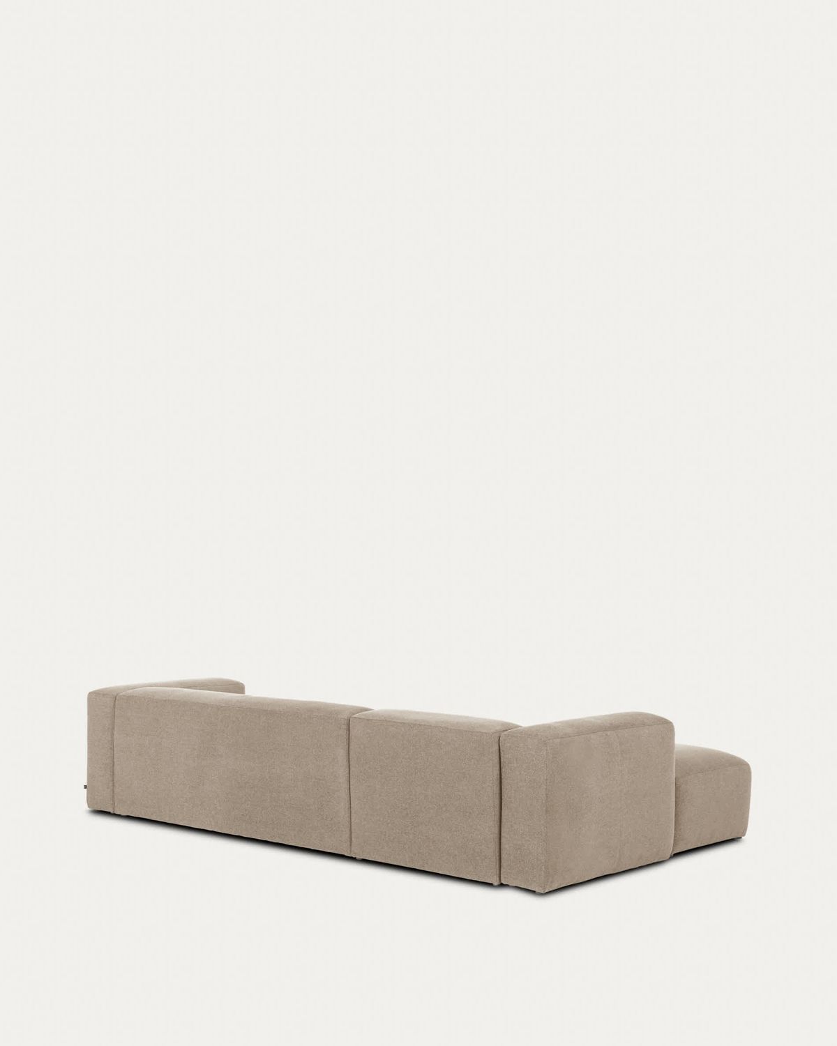 Sofá Blok 4 plazas de chenilla chaise longue izquierdo beige 330 cm FSC Mix Credit