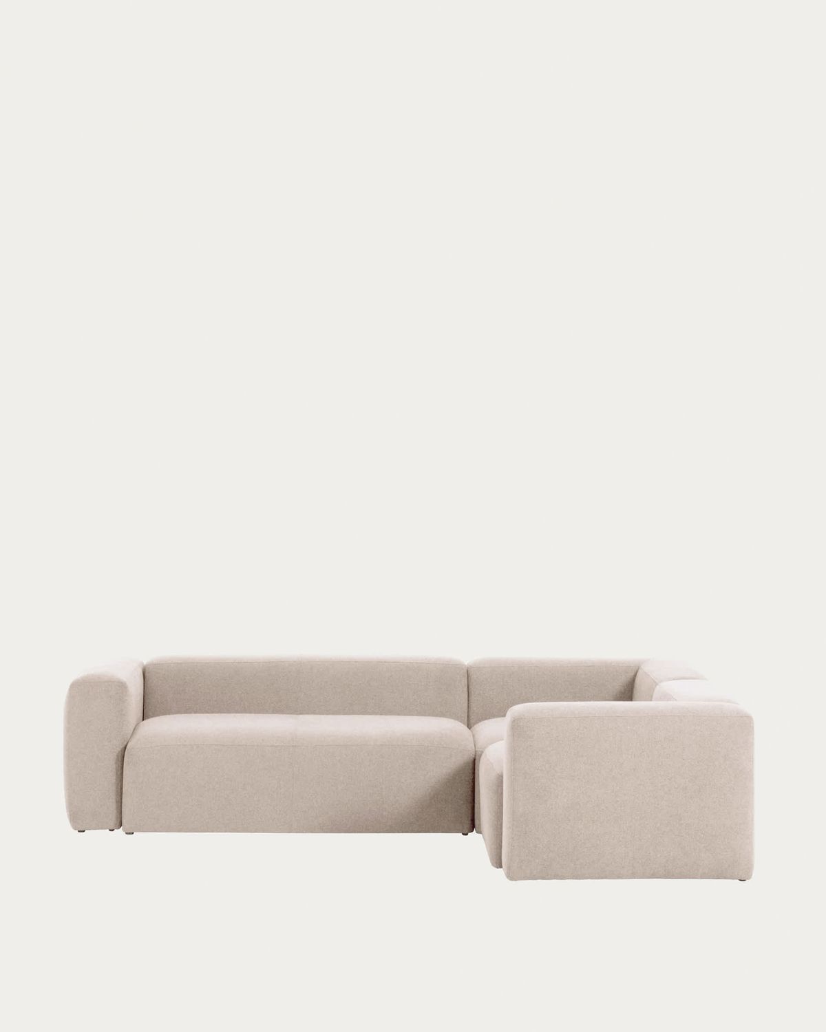Sofá rinconero Blok 3 plazas de chenilla beige 290 x 230 cm / 230 cm 290 cm FSC Mix Credit