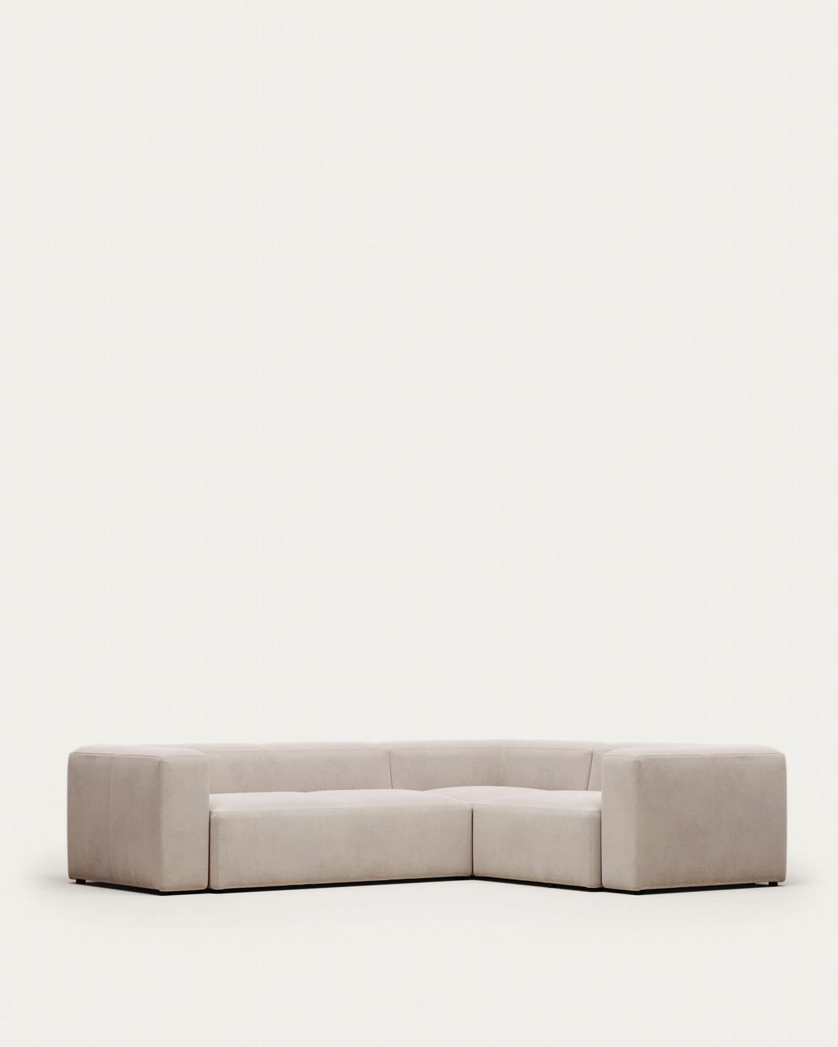 Sofá rinconero Blok 3 plazas de chenilla beige 290 x 230 cm / 230 cm 290 cm FSC Mix Credit