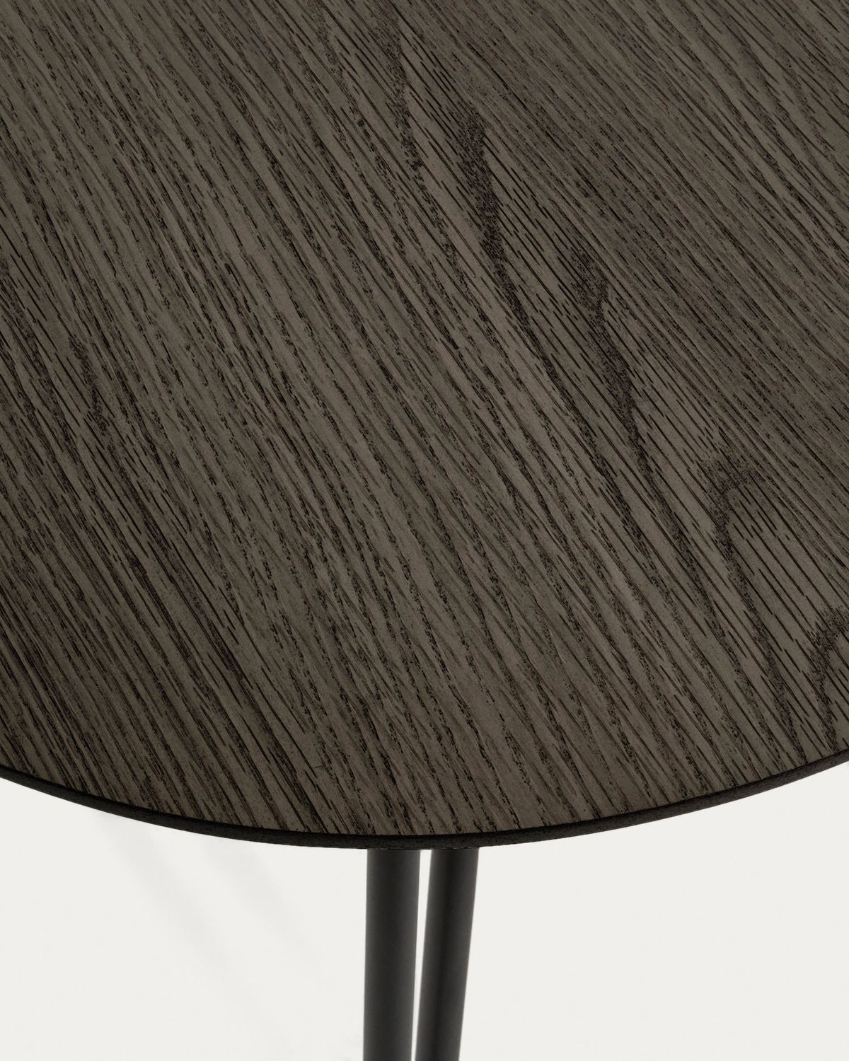 Mesa extensible Milian 140 (220) x 90 cm chapa de fresno patas de acero acabado negro