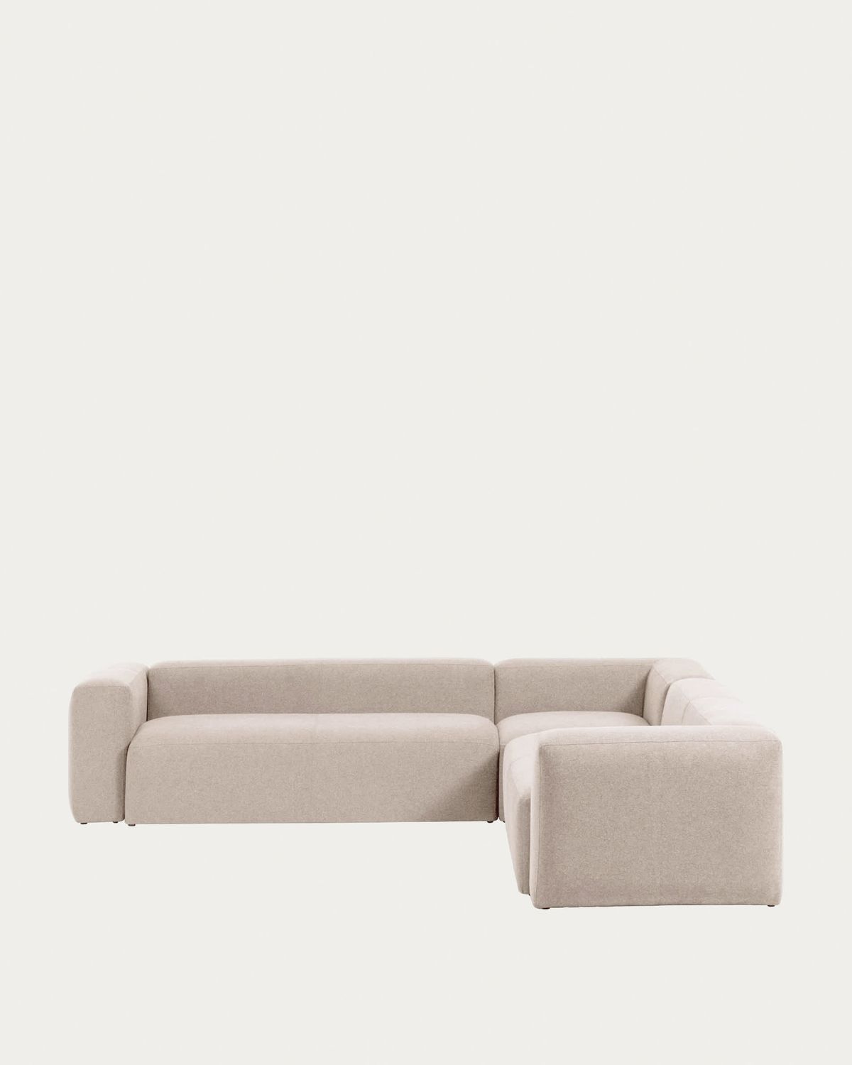 Sofá rinconero Blok 6 plazas de chenilla beige 320 x 320 cm FSC Mix Credit