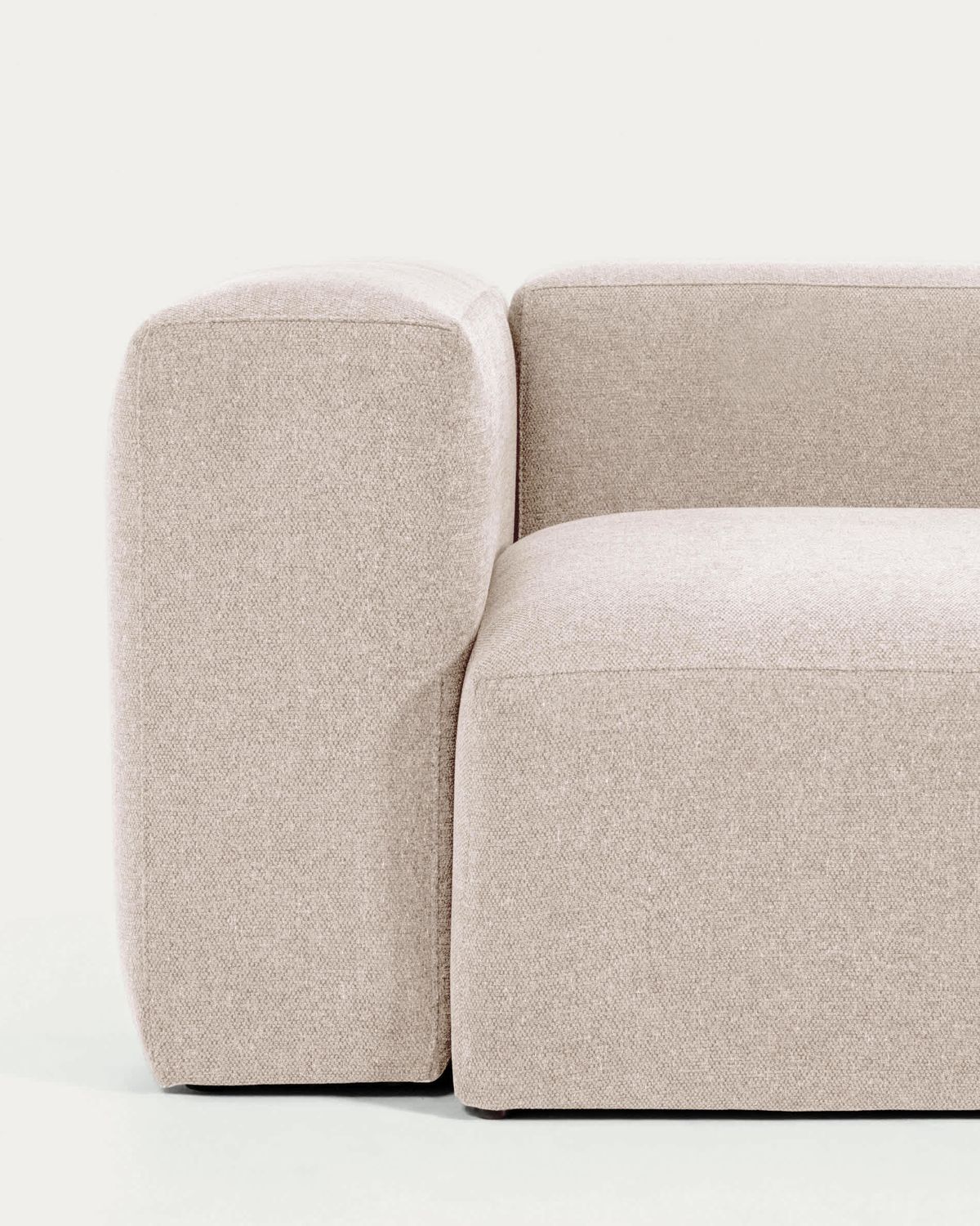 Sofá rinconero Blok 6 plazas de chenilla beige 320 x 320 cm FSC Mix Credit