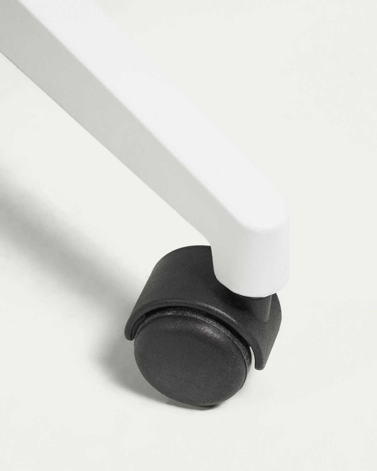Silla de escritorio Melva gris y patas de acero blanco