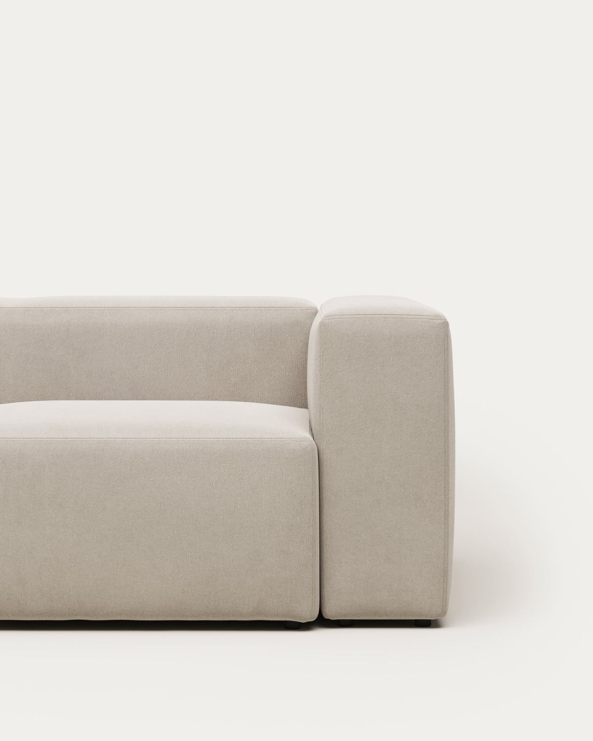 Sofá Blok 3 plazas de chenilla beige 240 cm FSC Mix Credit