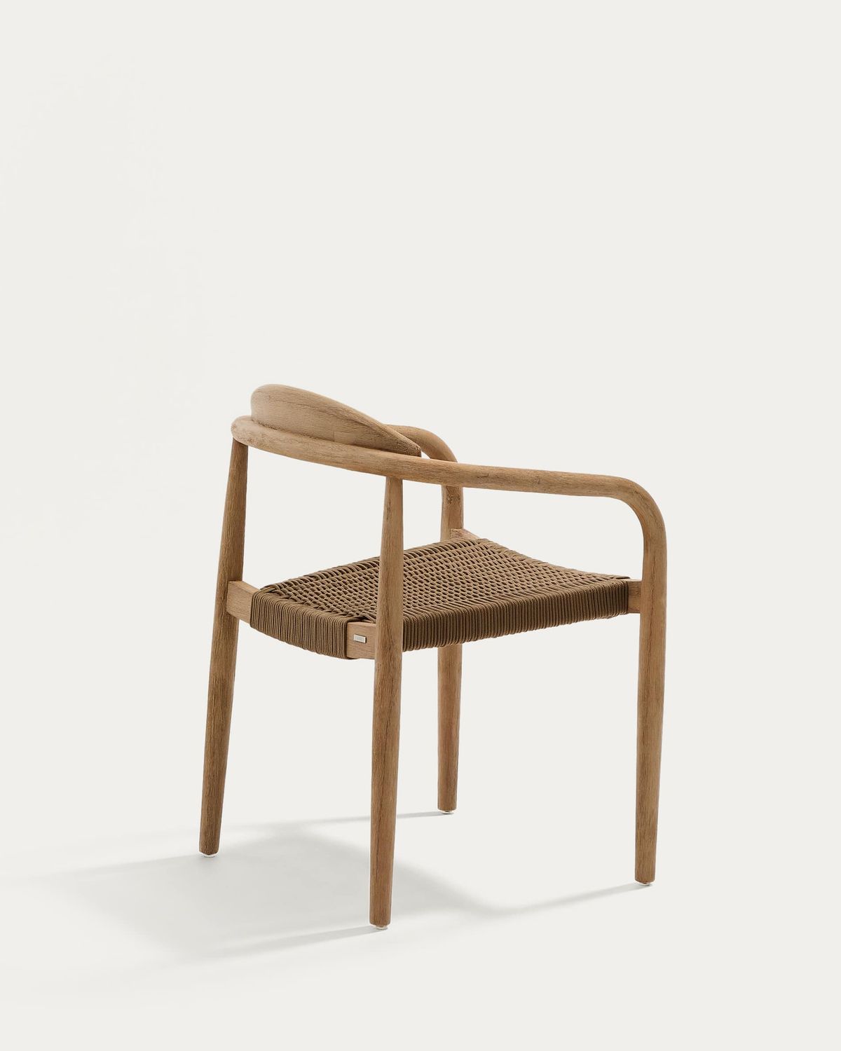 Silla apilable Nina de madera maciza de acacia y cuerda beige FSC 100%