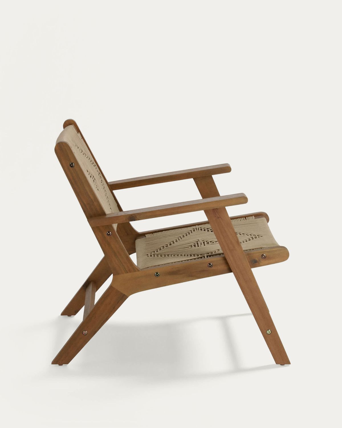 Sillón Geralda madera maciza acacia con acabado oscuro FSC 100%