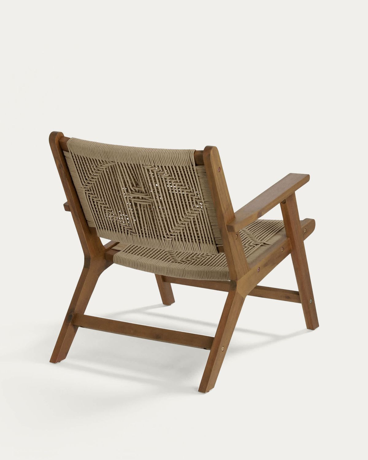 Sillón Geralda madera maciza acacia con acabado oscuro FSC 100%