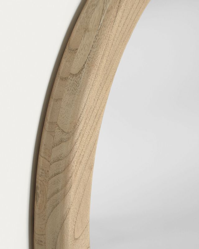 Espejo redondo Alum madera maciza mindi Ø 50 cm