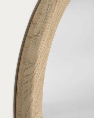 Espejo redondo Alum madera maciza mindi Ø 50 cm