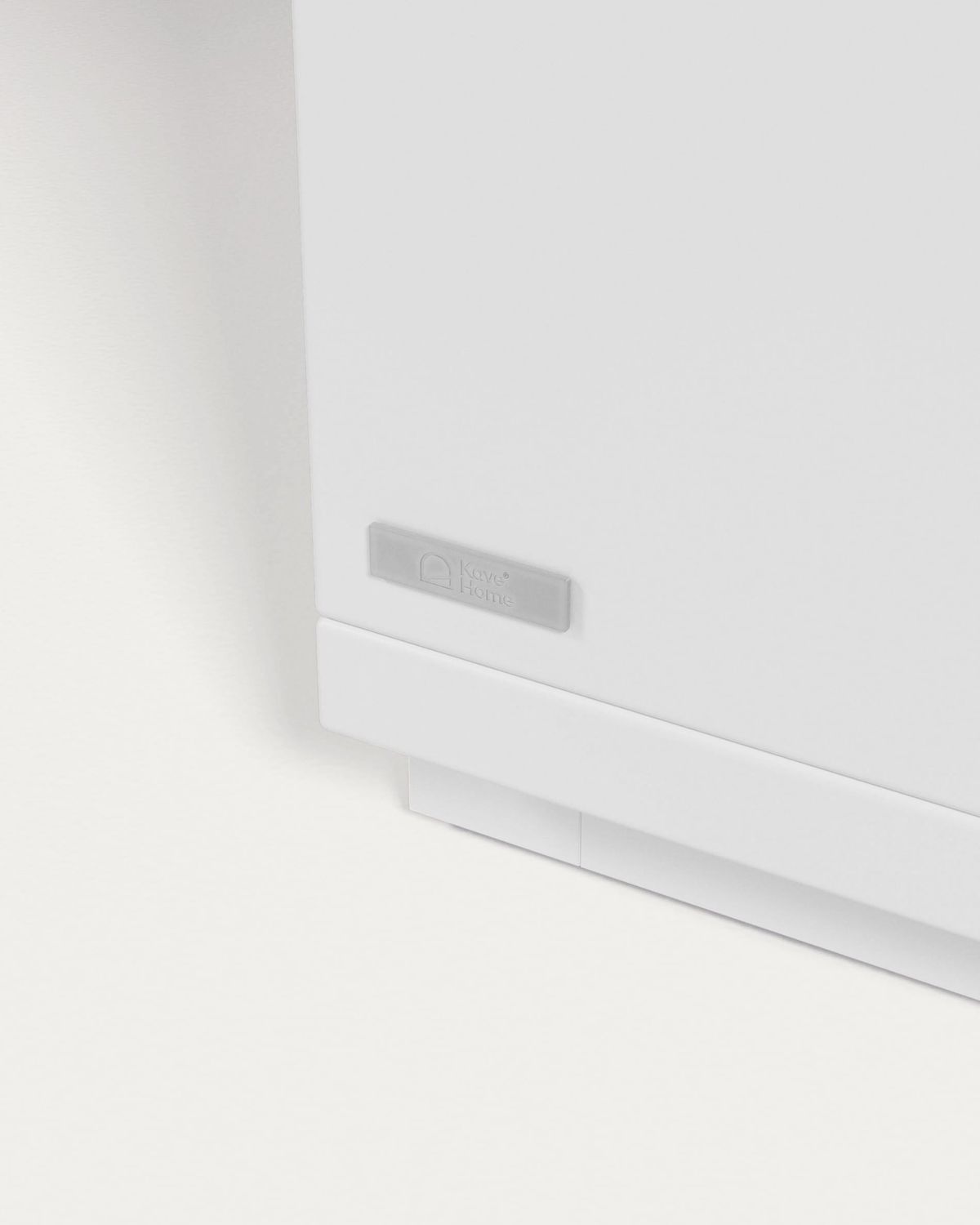 Mueble TV Abilen 1 puerta y 2 cajones de chapa roble y lacado blanco 150 x 44 cm FSC 100%
