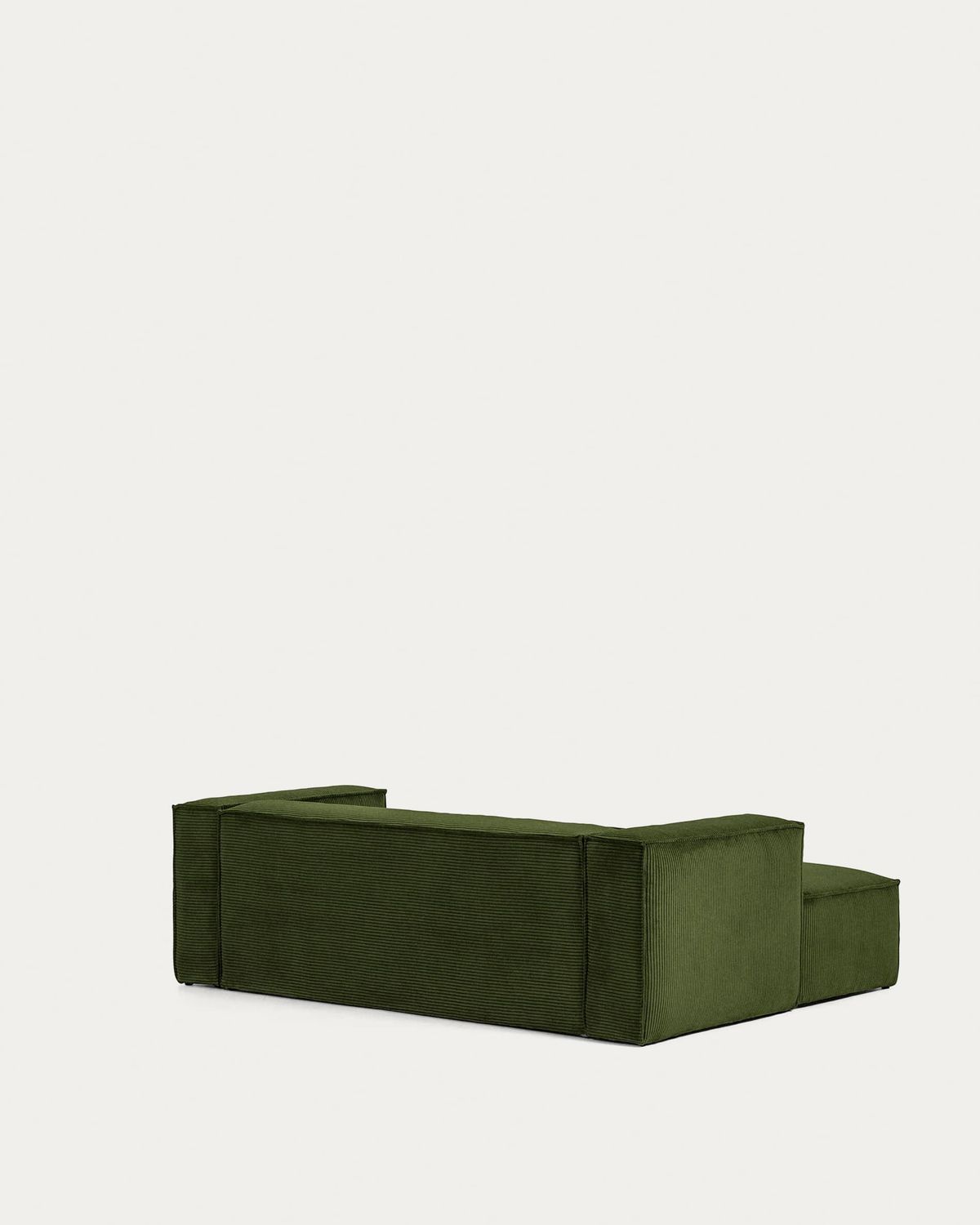 Sofá Blok 2 plazas pana gruesa chaise longue izquierdo verde 240 cm FSC Mix Credit