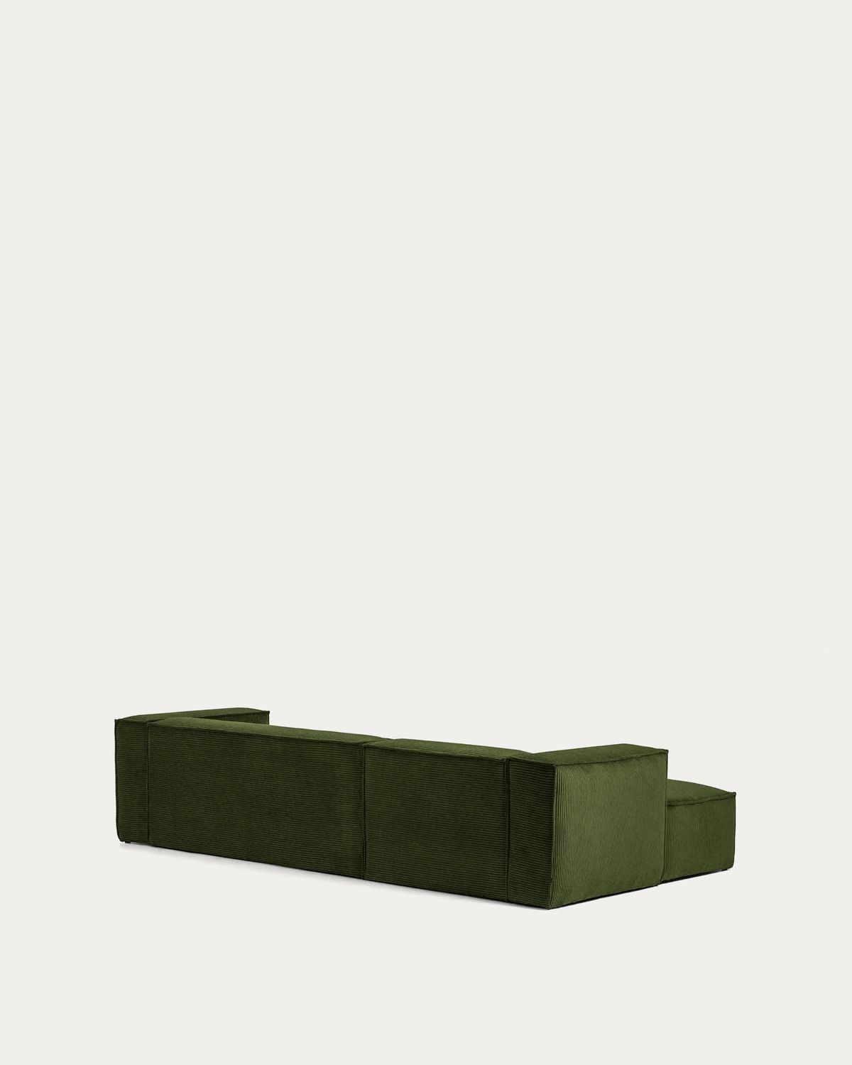 Sofá Blok 3 plazas pana gruesa chaise longue izquierdo verde 300 cm FSC Mix Credit