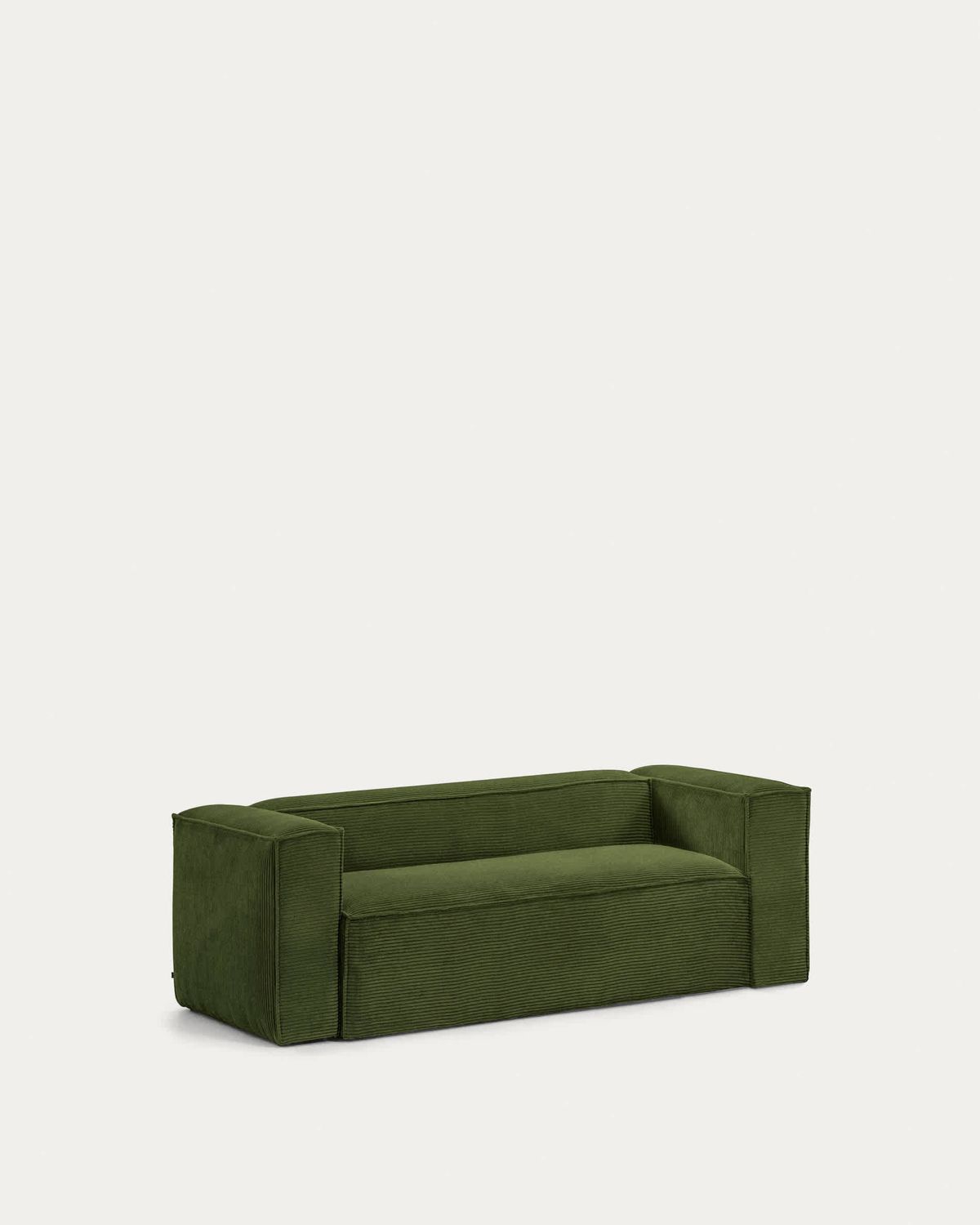Sofá Blok 2 plazas de pana gruesa verde 210 cm FSC Mix Credit